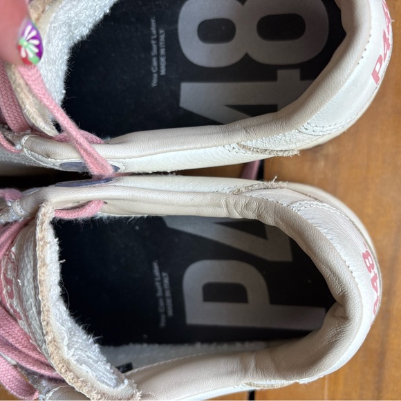 P448 Mason Women's Sneakers Cream and Pink Laces Size EU 38 - Picture 3 of 8